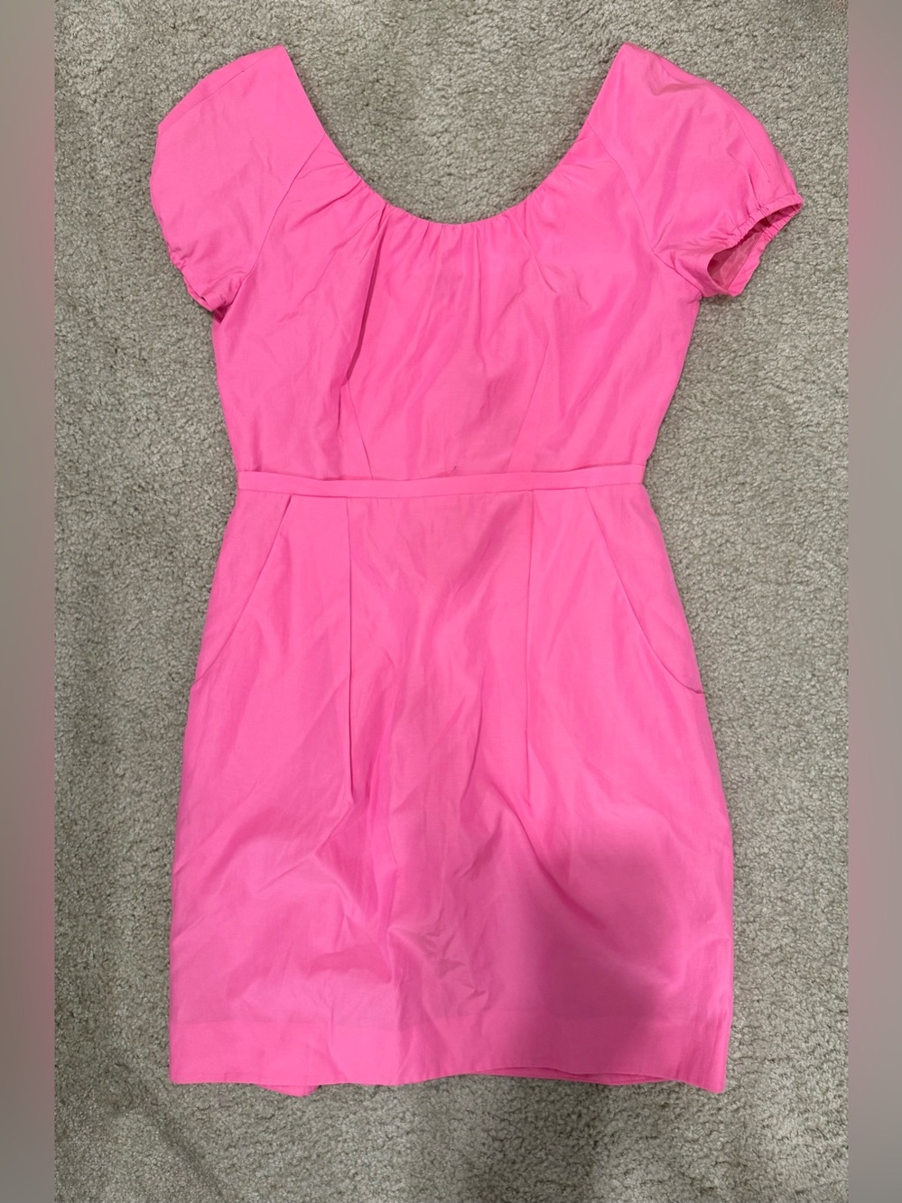 J Crew Women's Pink Short Sleeve Scoop Neck Dress size 2